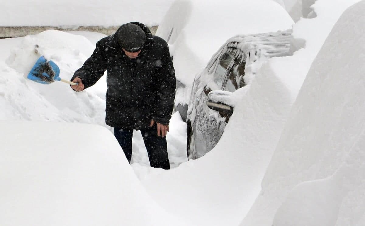 Journée de tempête en Ukraine.