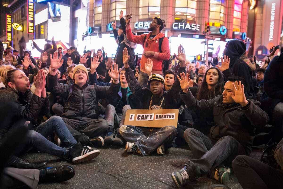 Des manifestants demandent justice pour Eric Garner, en 2014 à New York