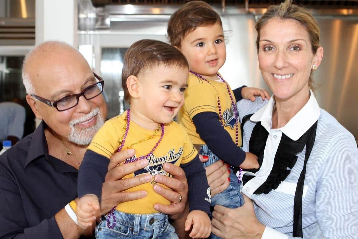 Céline Dion et René Angélil avec leurs jumeaux Eddy et Nelson. RICHARD GAUTHIER/JOURNAL DE MONTRÉAL/AGENCE QMI