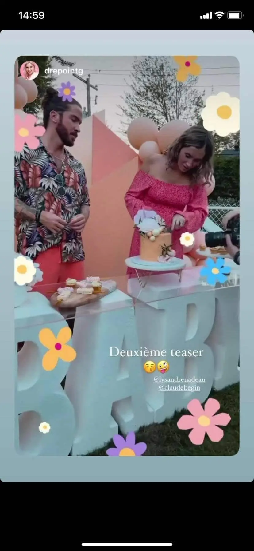 Capture d'écran Instagram