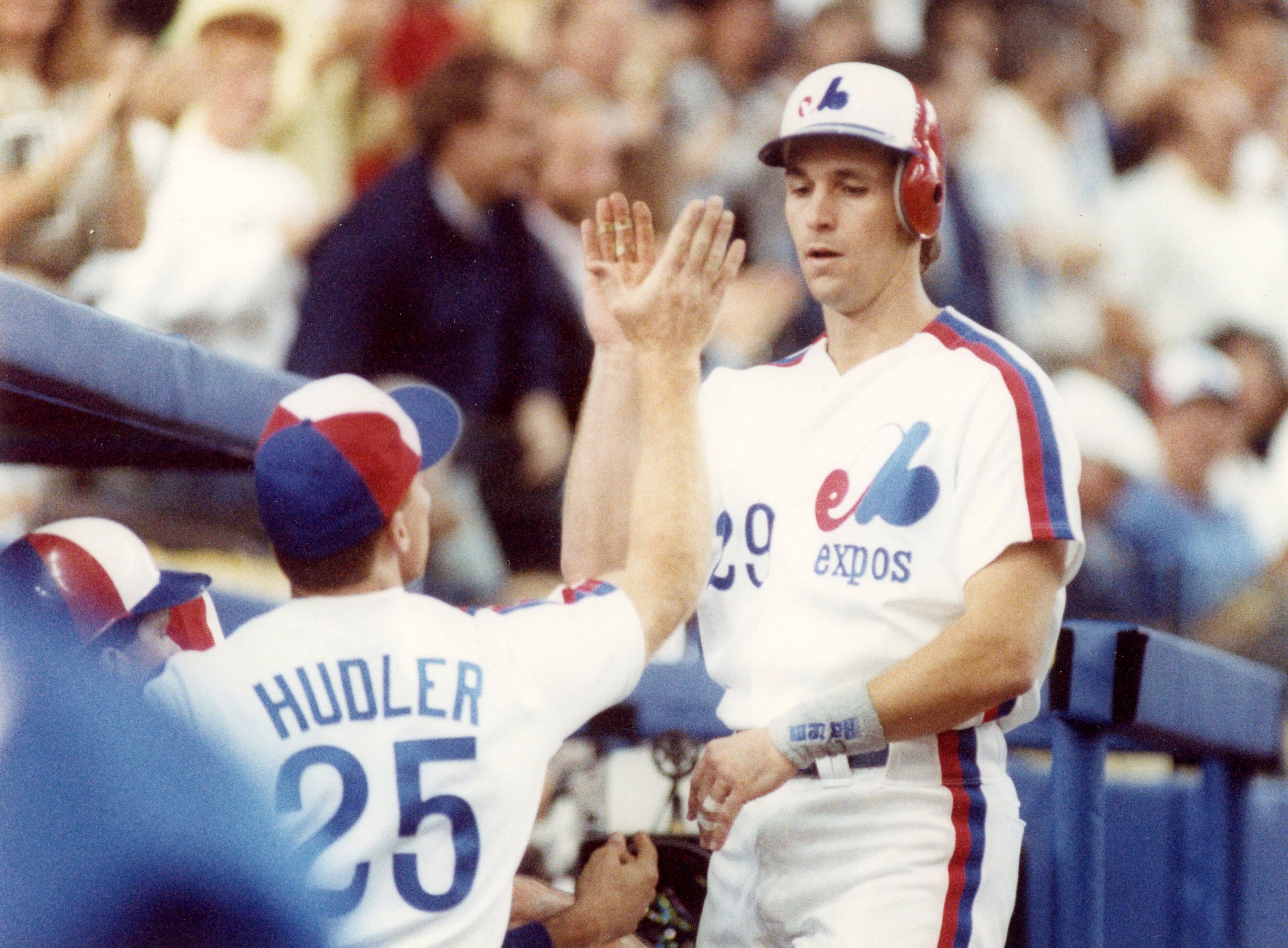 Tim Wallach dans l’uniforme des Expos, en juillet 1987.