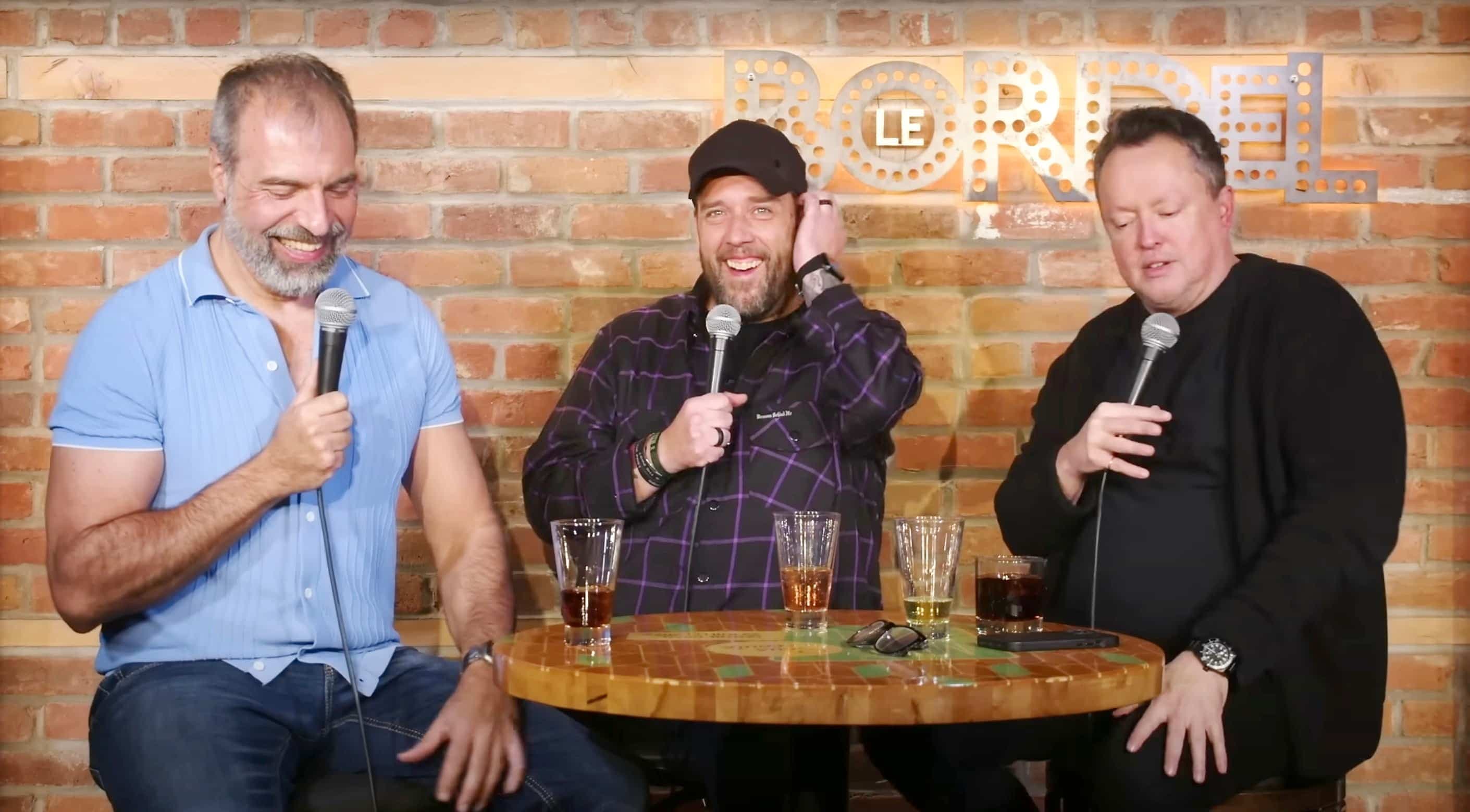 Jean-François Mercier, P-A Méthot et Mike Ward dans un épisode de «Sous écoute».
Capture d'écran YouTube